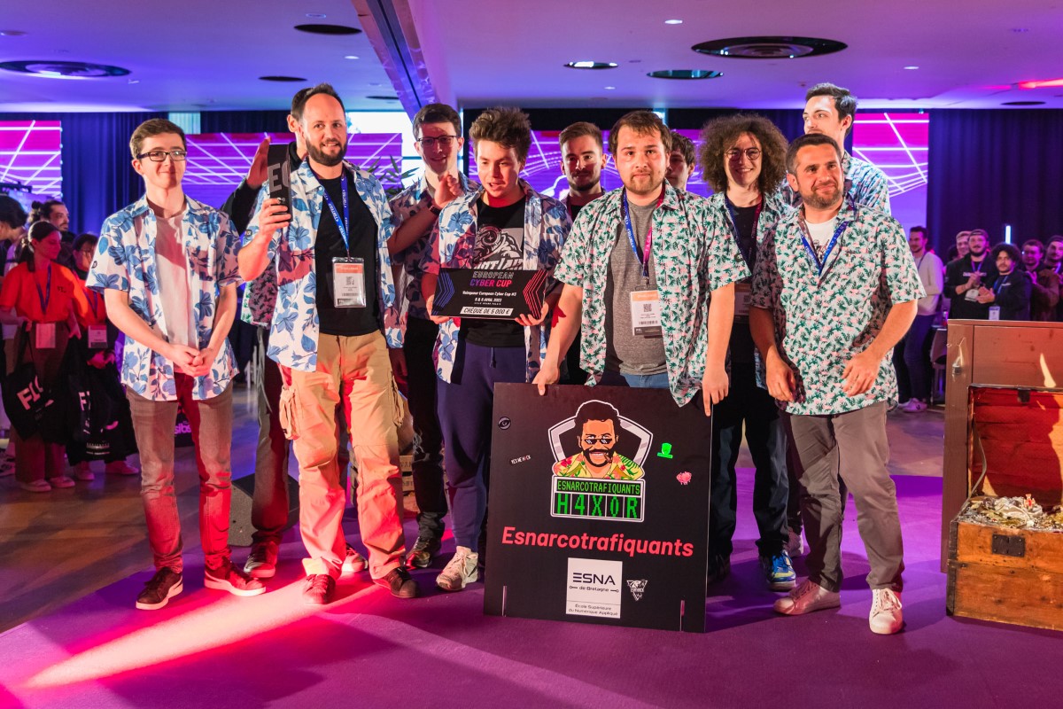 Les vainqueurs de la European Cyber Cup 2023. Photo Forum InCyber.