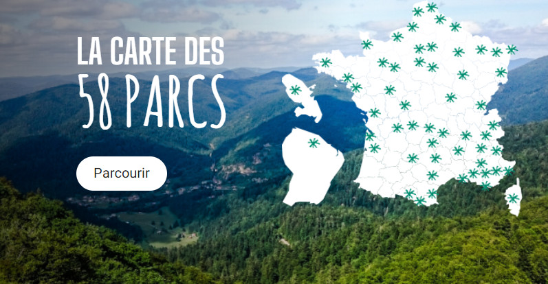 La carte des 58 parcs naturels régionaux, à découvrir sur https://www.parcs-naturels-regionaux.fr/