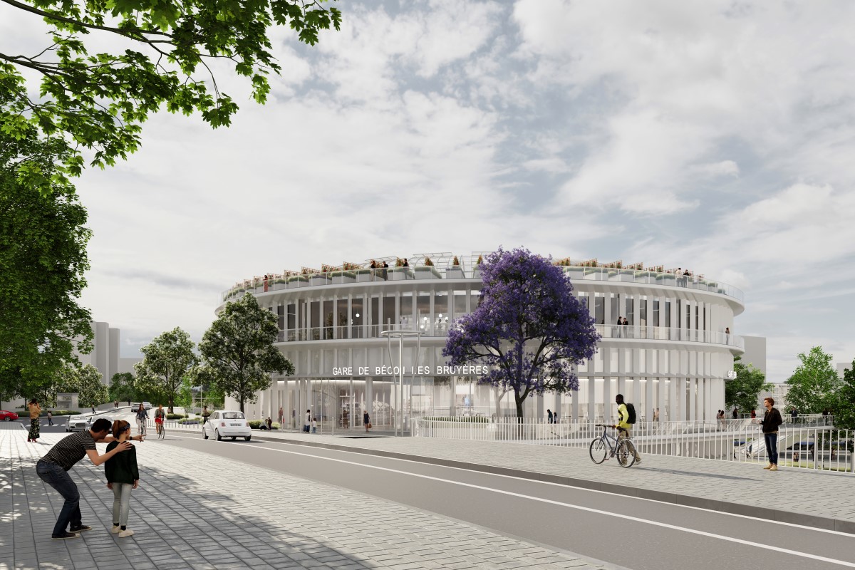 La future gare de Bécon-les-Bruyères. Photo Société des grands projets / Dubuisson architecture