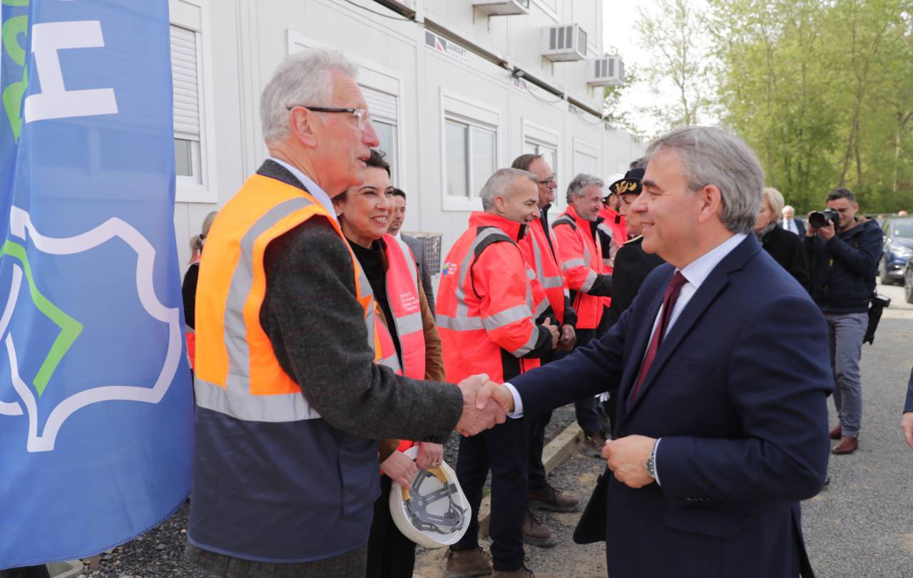 En visite sur le chantier du Canal Seine-Nord-Europe. Photos Région Hauts-de-France.
