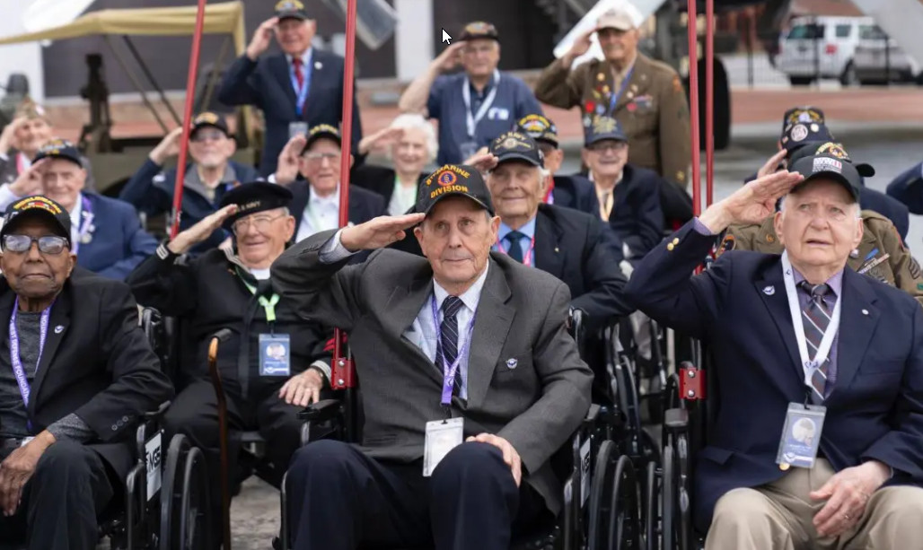 Les vétérans américains lors des cérémonies du 79ème anniversaire du D-Day, en Normandie.