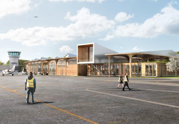 La nouvelle aérogare de Deauville. credit Ferrier Marchetti Studio