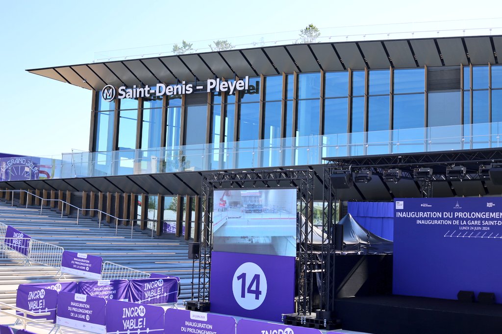 Inauguration de la nouvelle station Saint-Denis Pleyel. Photo Région IDF.