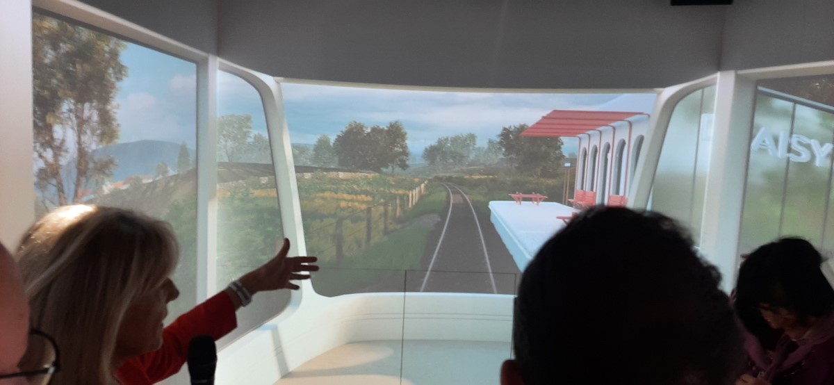 Premier voyage “virtuel” vu de l’intérieur de la Draisy. Photo Philippe Martin Régions Magazine.