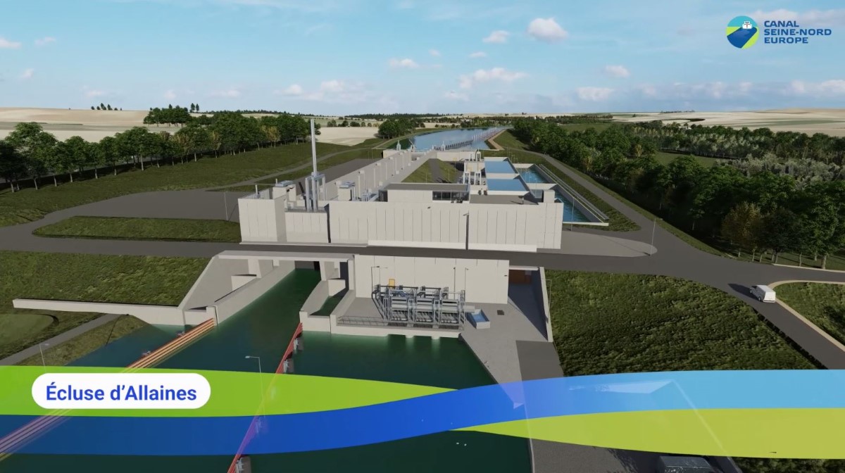 La future écluse d’Allaines. Document Canal Seine-Nord