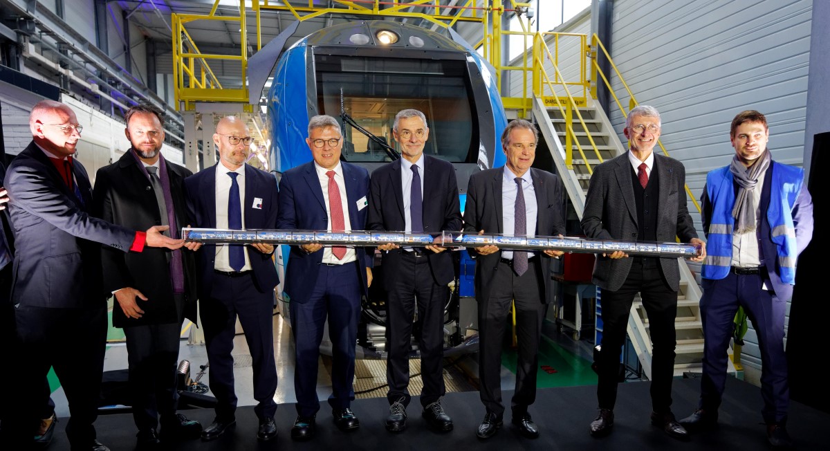 Présentation des rames de la future ligne Nice-Marseille en présence de Renaud Muselier, président de la Région Sud, de Thierry Mallet PDG de Transdev, et d’Édouard Hénaut. Photo Transdev.