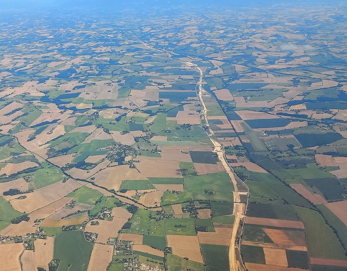 La future A69 vue du ciel. Photo Atosca.