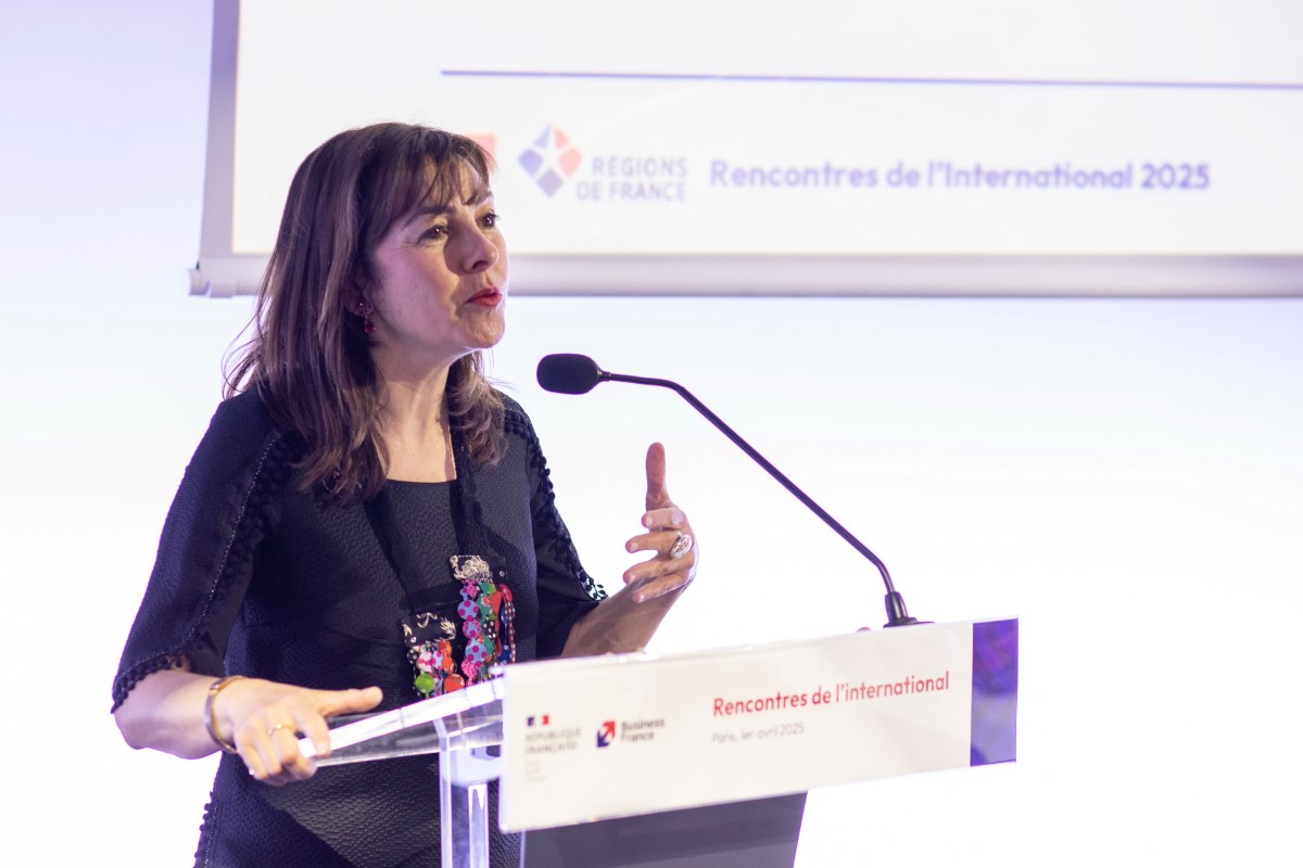 Pendant l’intervention de Carole Delga. Photo Régions de France