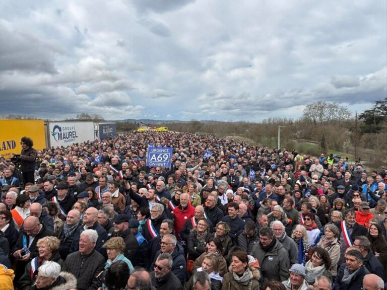 Manifestation en faveur de la reprise des travaux de l’A69. Photo VIA81