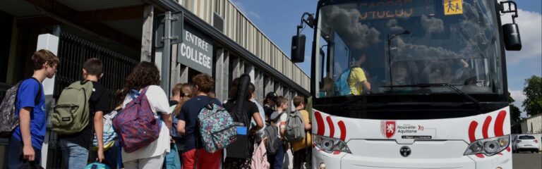 Chaque jour, les autocars scolaires affrétés par les Régions transportent plus de deux millions de lycéens. Photo Nouvelle-Aquitaine.
