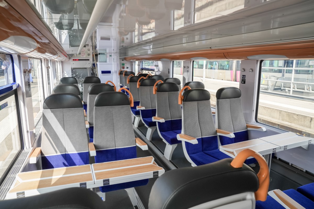 L'intérieur des rames rénovées