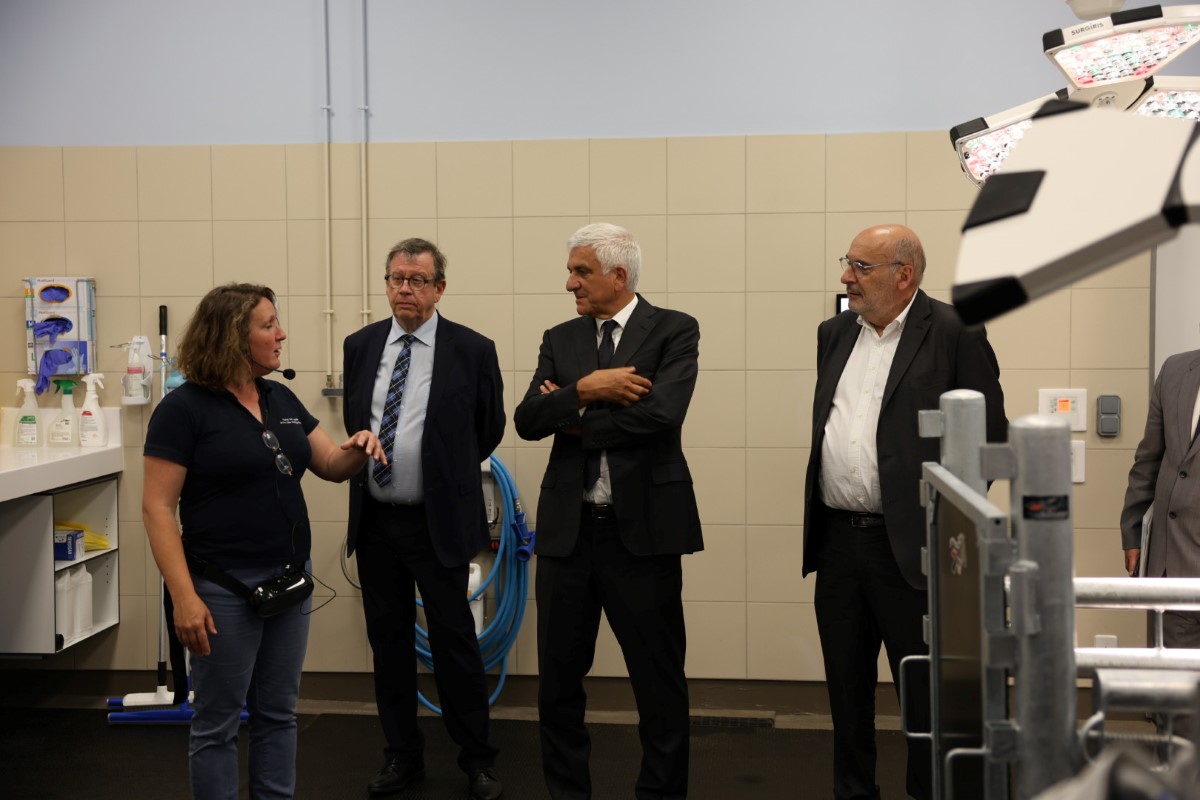 Visite guidée pour Hervé Morin et le président du Département du Calvados Jean-Léonce Dupont.