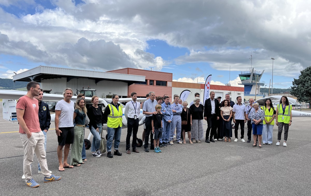 L’accueil lors de l’arrivée à Annecy. Photo Vinci Airports