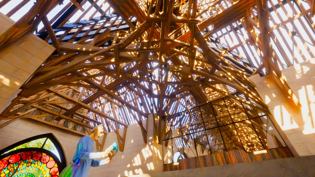 La construction de la charpente mettra en valeur le compagnonnage. Photo Restaurons Notre-Dame.