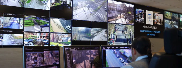Vidéosurveillance par caméras dans la commune d’Aulnay-sous-Bois, équipement réalisé avec le soutien de la Région IDF. Photo Région IDF.