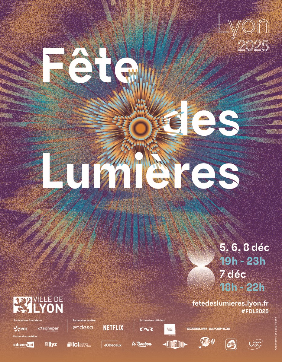 L’affiche de l’édition 2025 de la fête des lumières de Lyon.