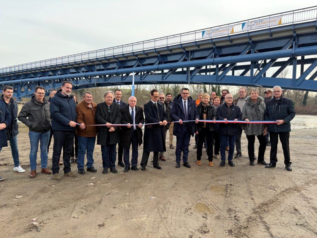 Inauguration des travaux pour le Pont de Billy. Photo Département de l’Allier.
