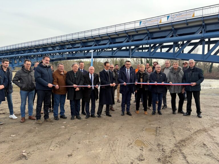 Inauguration des travaux pour le Pont de Billy. Photo Département de l’Allier.
