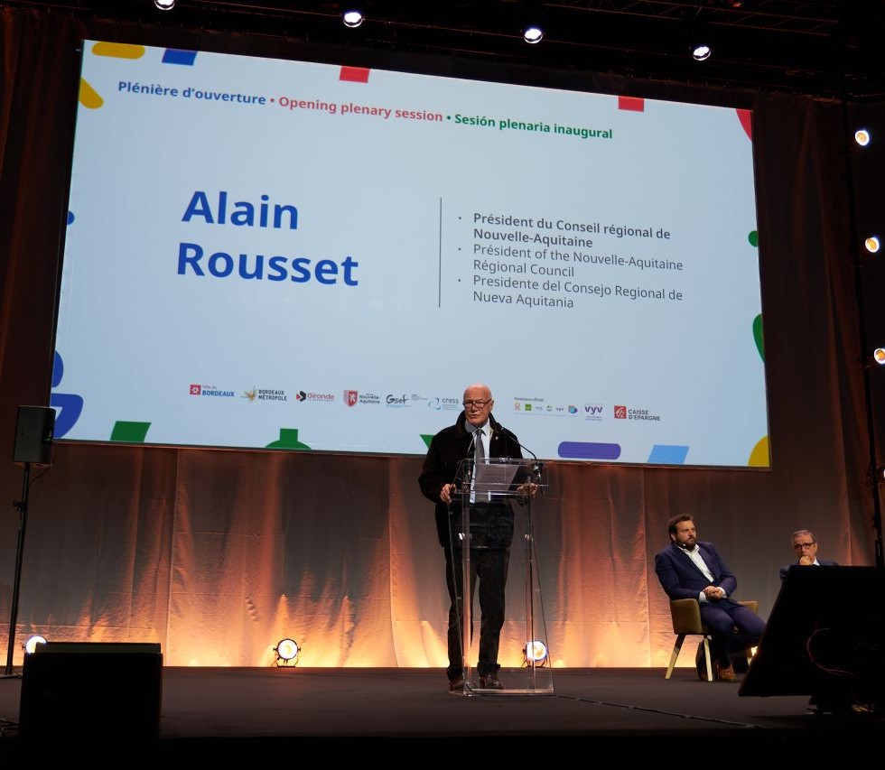 Discours du président de la Région Nouvelle-Aquitaine Alain Rousset lors du Forum Mondial Photo Régions Nouvelle-Aquitaine.