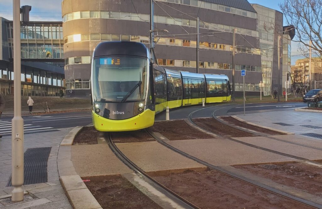 La ligne B du tramway de Brest. Photo Systra