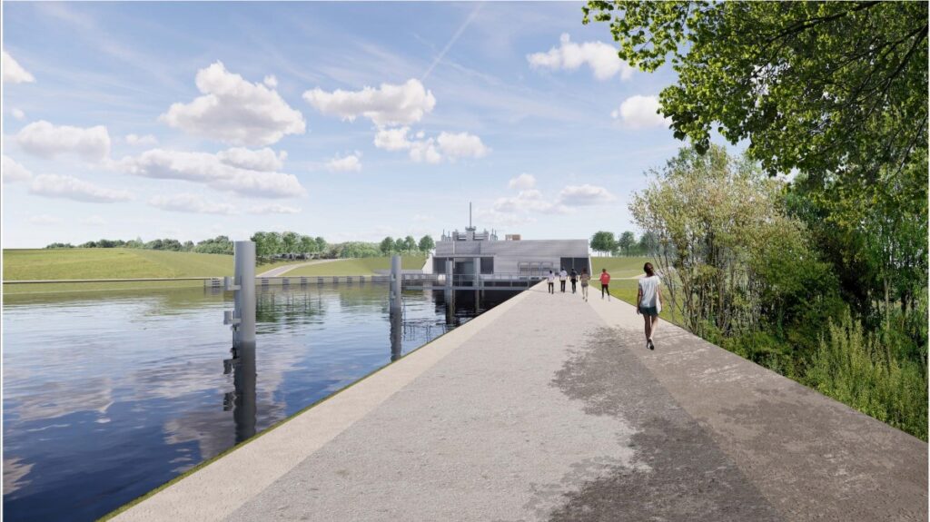 Perspective de l’écluse d’Allaines (Somme) dont la consultation a été lancée au mois de mai.