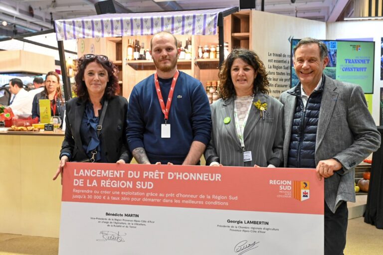 Lancement du Plan Bio et du Prêt d’Honneur par la vice-présidente à l’Agriculture Bénédicte Martin. Photos Régis CINTAS-FLORES Région Sud.
