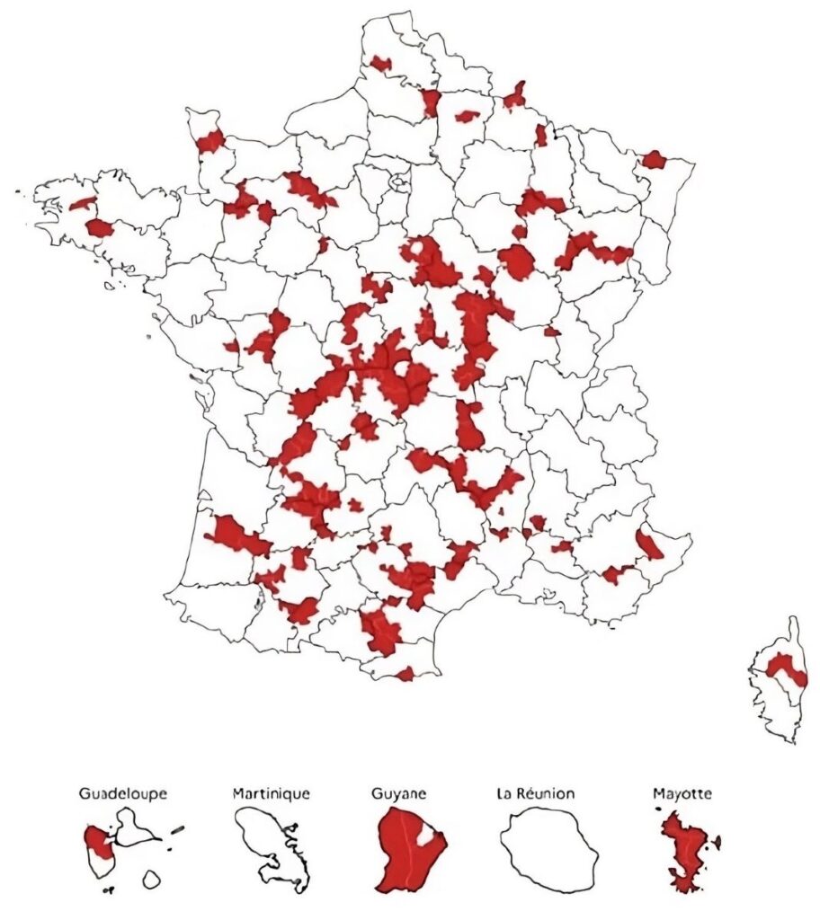 La cartographie des “zones rouges”