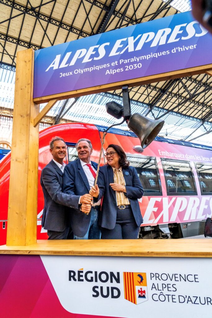 Pour illustrer ce marqueur fort, Alpes 2030 a affrété un train spécial reliant Marseille à Briançon en 3h40, contre 4h50 aujourd’hui.