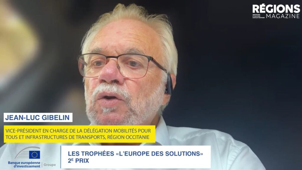 Jean-Luc Gibelin, vice-président de la Région Occitanie en charge des transports et mobilités, a reçu le Trophée dans la catégorie “Transports”.