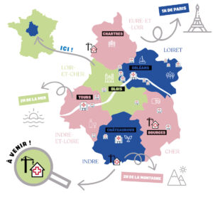 Sur le site du GIP Pro Santé Centre-Val de Loire, une cartographie interactive indique les emplacements des Centres de soins déjà implantés... et les raisons de les rejoindre.