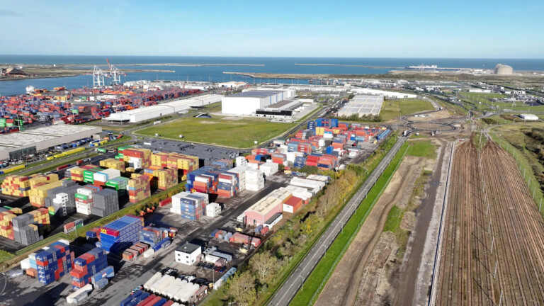 Le terminal de ferroutage du Port de Dunkerque. (Photo : GMPD)