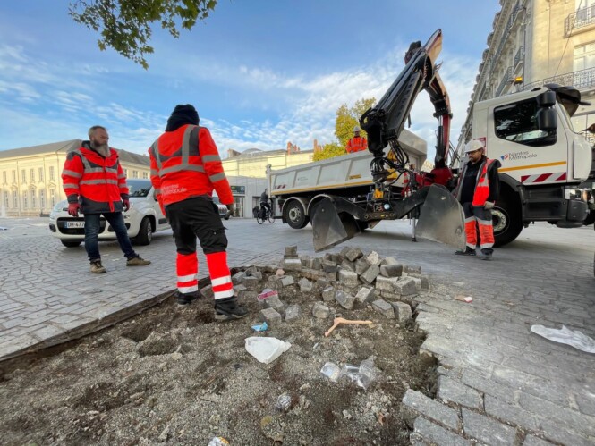 Le centre de Nantes dimanche matin. (Photo : Ville de Nantes)